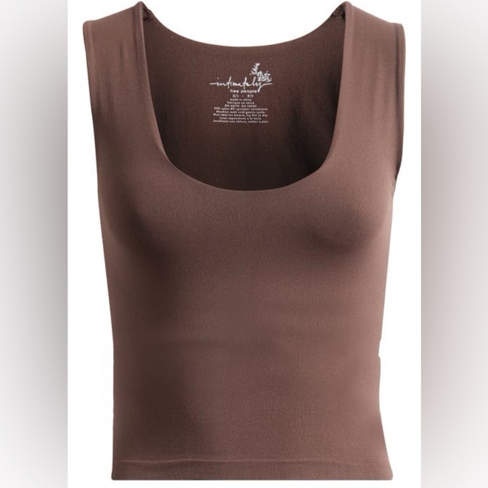 Free People x Intimately Tank Top / Camisole in French Chocolate (Brown)